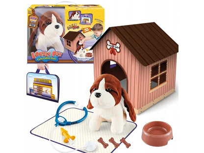 Soft Lovely Puppy With House