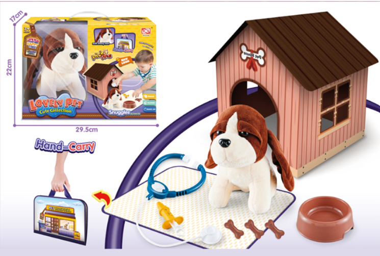 Soft Lovely Puppy With House