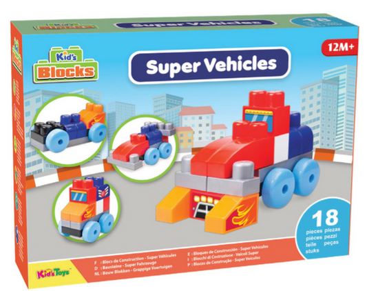 Super Vehicles 18 PCS Blocks Building Set