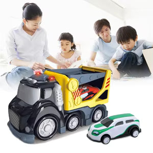 Double Car Transport Police Truck –  Lights and Sounds