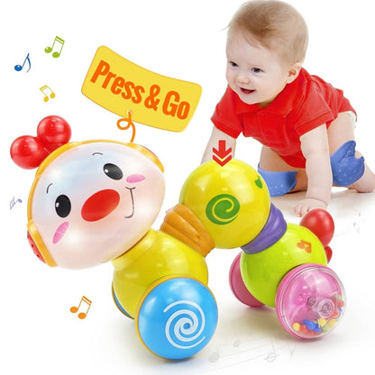 Press & Go Caterpillar With Light & Sound