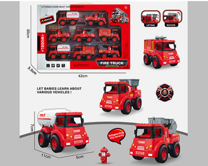 Fire Fighter Force Crew With 10 Cars