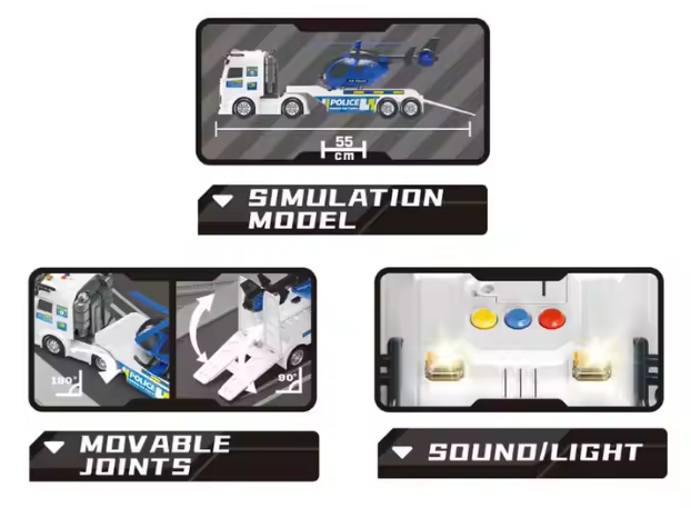 Police Flatbed Transporter With Lights & Sounds
