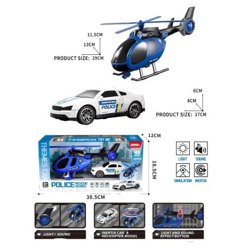 Police Action Helicopter & Car Se