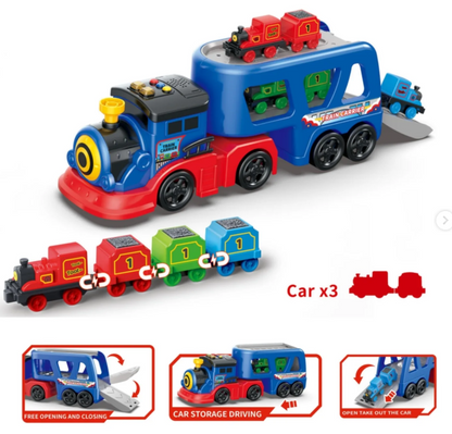 عربة قطار مغناطيسية ذات طابقين مزودة بإضاءة وصوت