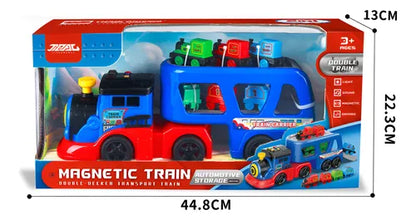 عربة قطار مغناطيسية ذات طابقين مزودة بإضاءة وصوت