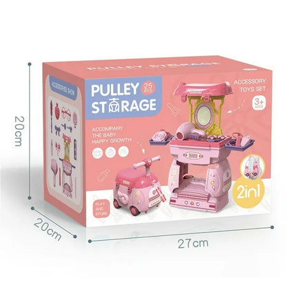 استوديو تجميل صغير محمول 2 في 1