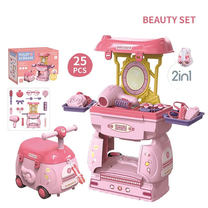 استوديو تجميل صغير محمول 2 في 1