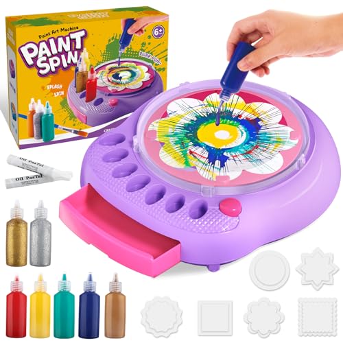 Paint Spin Art Machine + 36 Artboards & 7 Paints