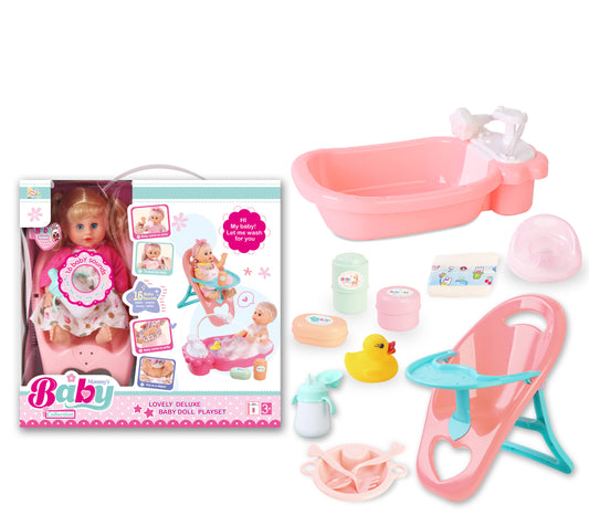 Lovely Deluxe Baby 30 CM Doll Playset + 13 Baby Sounds