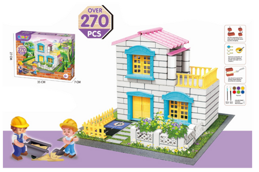 Real Builder Cement House Kit - 270 PCS