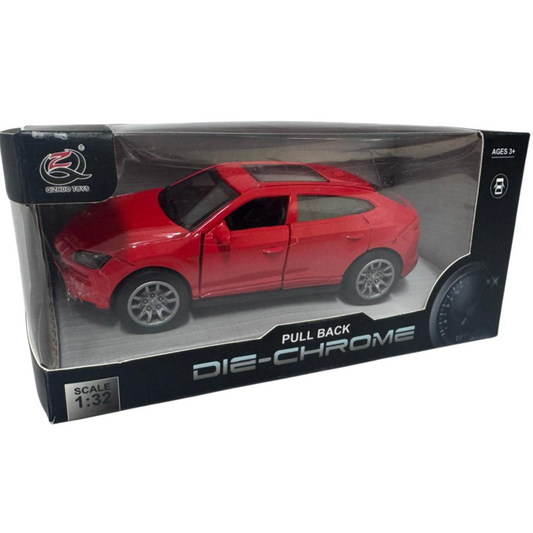 Pull Back Die-Chrome SUV Car 1:32