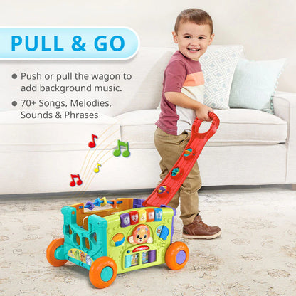 لعبة فرز الأشكال وعربة المشي الموسيقية 2 في 1 