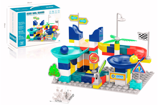 Slide Rail Blocks Marble Run Set – 70 PCS