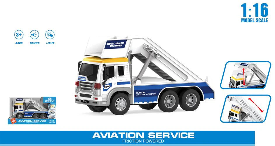 Aviation Service Airport Stair 1:16 Truck With Light & Sounds